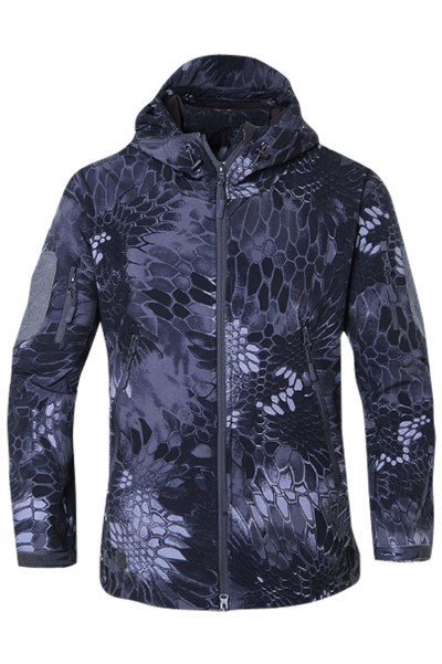 SKJ025 Manufacture soft shell jacket Order shark skin fleece outdoor jacket Windproof waterproof warm camouflage clothing side view